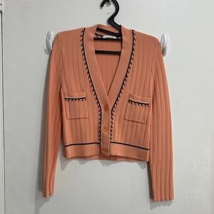 Sandro Peach Ribbed Women's Sweater